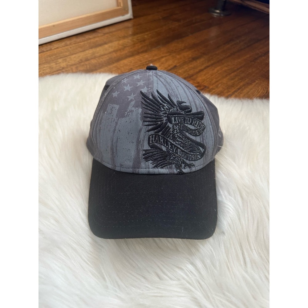 Harley Davidson 9Forty Live to Ride Gray Black Hat